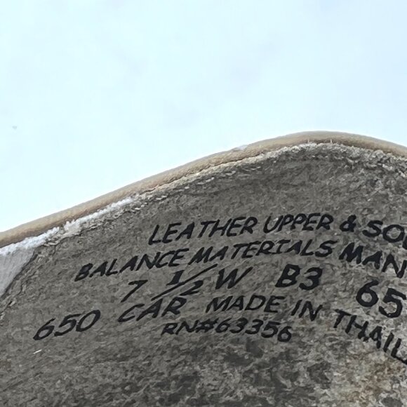 7.5W 7.5‎ WIDE WIDTH Capezio 650 Student Footlight Tan Leather Dance Heels Shoes - Picture 12 of 12